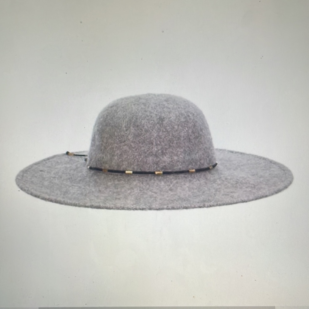 NWT Gray Knit Wool Blend Women’s Floppy Fedora Hat